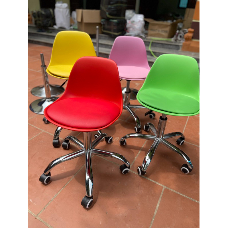 Ghế mặt đệm j05 nhỏ chân bánh xe