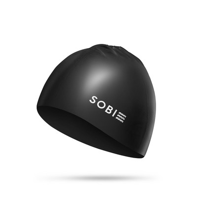Nón bơi silicon cao cấp SOBIE Black - White S15