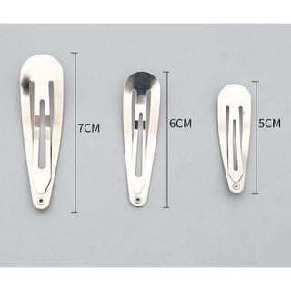Set 5 Phôi kẹp tóc giọt nước 5cm Kẹp Tóc Trơn