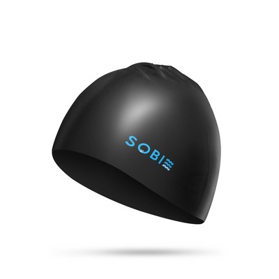 Nón bơi silicon cao cấp SOBIE Black - Blue S12
