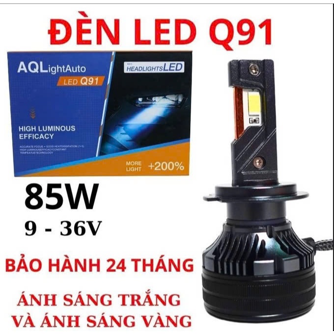 Đèn Led Q91 Siêu Sáng 85W-Ánh Sáng Trắng Chân H1 H4 H7 H11 9005