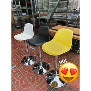 Ghế quầy bar makeup, mặt đệm da lưng nhựa (bar 05)