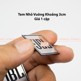 Tem Nhôm Dán Loa, loại nhỏ vuông 3cm, giá 1 cặp.