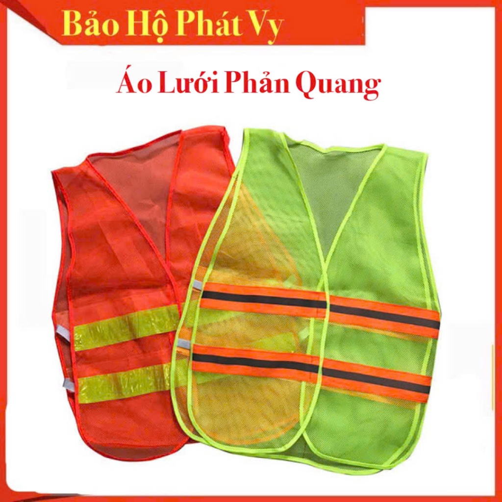 Áo Bảo Hộ Lao Động Phản Quang Cho Công Nhân, Áo Lưới Phản Quang Loại Dày Dùng Trong Lao Động,Công Trình,Đi Phược Giá Rẻ
