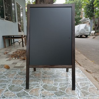 Bảng đen menu  khung gỗ hai mặt cao 120 cm