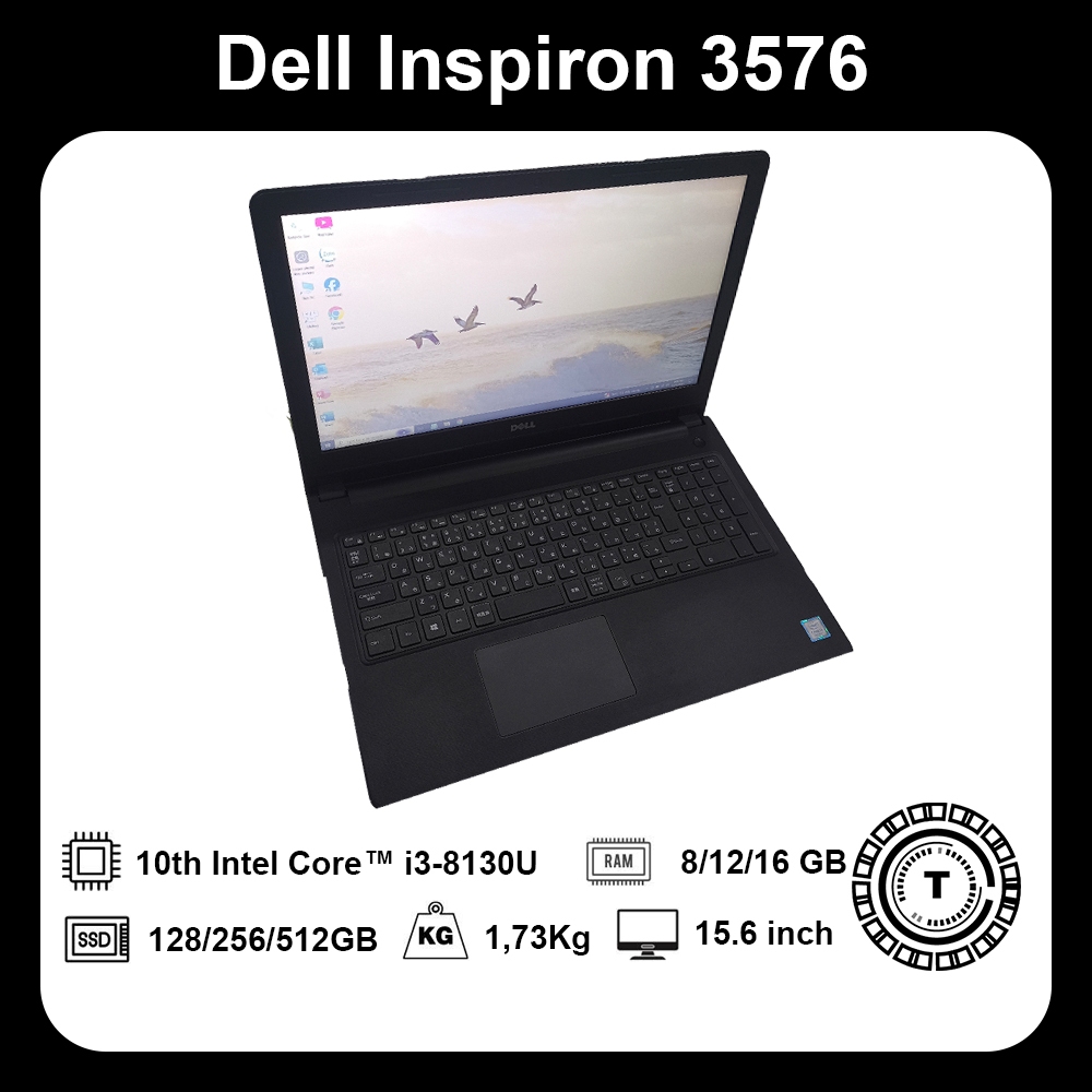 [FLASH SALE] Laptop Dell Inspiron 3576 i3-8130U THẾ HỆ (GEN) 8/Ram 12GB/SSD 512GB/15.6 inch