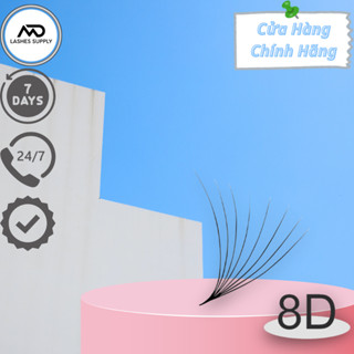 Mi fan 8D MD LASHES độ cong C - CC - D, độ dày 0.7 - 1 hộp 1000 fan - dụng cụ nối mi