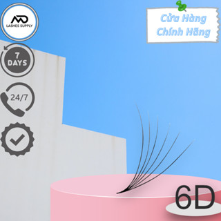 Mi fan 6D độ cong C - CC - D, độ dày 0.7 - 1 hộp 500 fan - dụng cụ nối mi