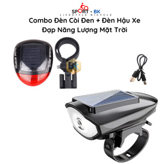 Combo Đèn Còi + Đèn Hậu Xe Đạp Thể Thao Siêu Sáng, Chống Nước, Cao Cấp