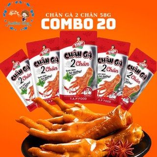  Combo 20 gói chân gà 2 chân cay 58g Tap food giòn ngon đậm vị ăn vặt Sunrise shop 
