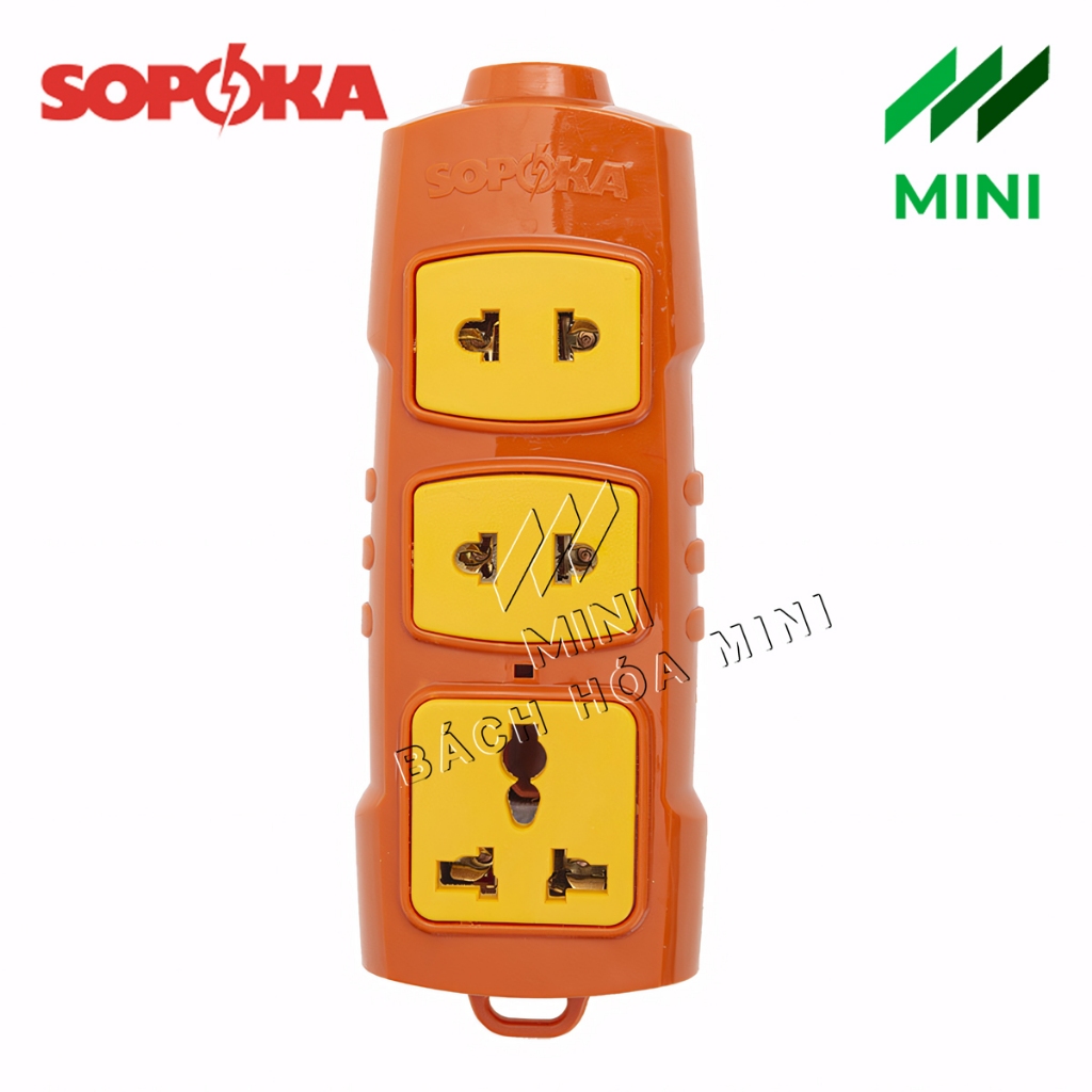 Ổ cắm điện siêu chịu tải 3 lỗ SOPOKA-P6000W chịu tải lên đến 6000W