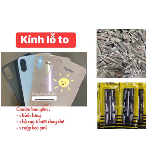 [ TỰ THAY ] Combo tự thay kính lưng LỖ TO dành cho X/XS/XSMAX