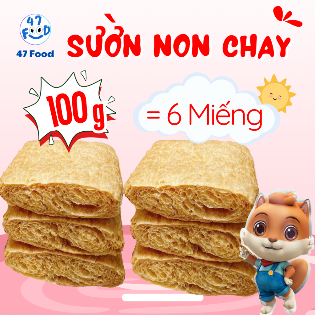 6 Miếng Sườn Non Chay - CÔng Nghệ Nhật Bản-47Food