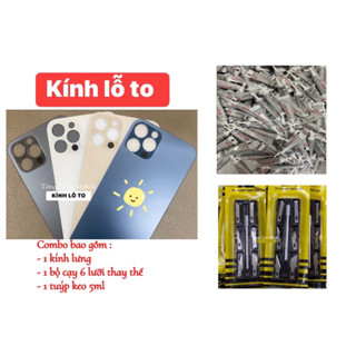 [ TỰ THAY ] COMBO tự thay kính lưng LỖ TO dành cho 12/12PRO/12PROMAX