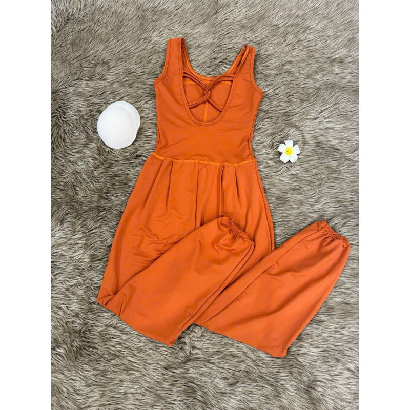 Bộ Đồ Tập Yoga Nữ Liền Thân Jumpsuit Dáng Alibaba Cao Cấp Tặng  Kèm Đệm Rời