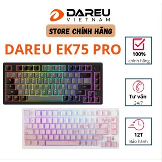 Tặng kèm bàn di trị giá 199k - Bàn phím cơ không dây DAREU EK75 PRO  (Triple Mode, Gasket Mount, RGB)