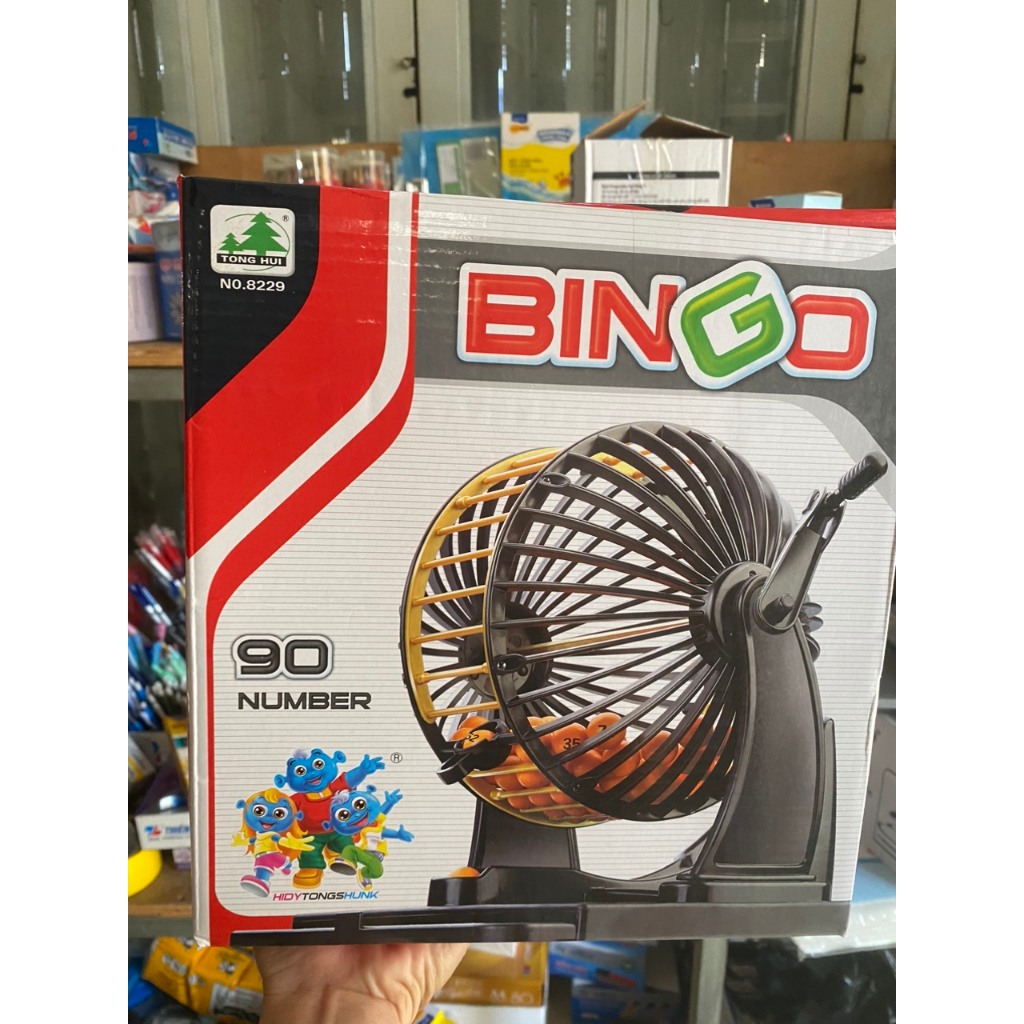 (Mua 1 Bộ Tặng 1  Hộp Phấn ) Loto quay Bingo 90 số (Bộ to nhất, đẹp nhất) - bộ lô tô 90 số