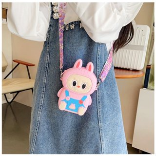 Túi đeo chéo cho bé gái trai Lababu mặc yếm, túi xách da silicon mini trẻ em hình thú đi chơi - kèm dây đeo