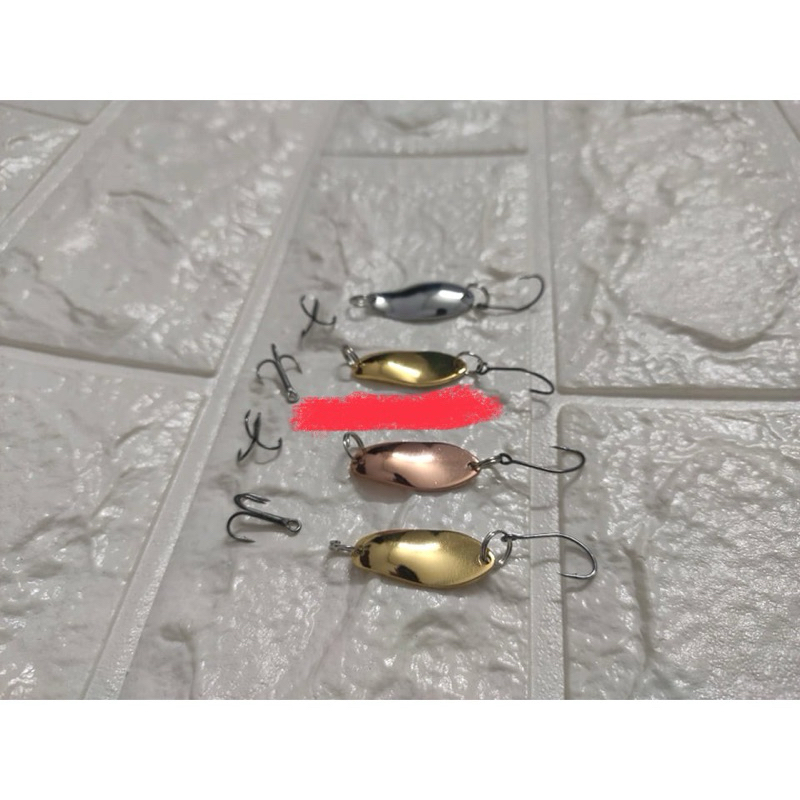 4 con mồi thìa lượn kèm lưỡi 3 tiêu