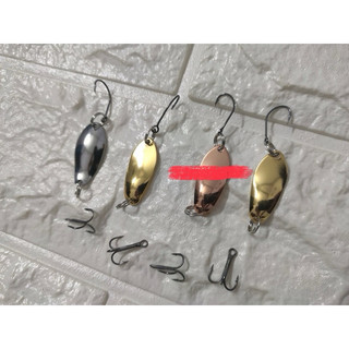 4 con mồi thìa lượn kèm lưỡi 3 tiêu