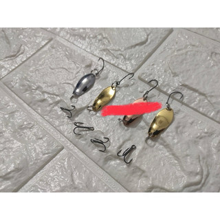 4 con mồi thìa lượn kèm lưỡi 3 tiêu