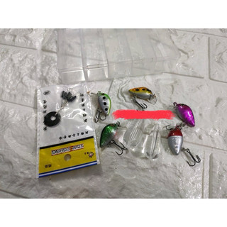 mồi ruồi lure cá rô phi combo 5 con kèm 2 phao trợ lực