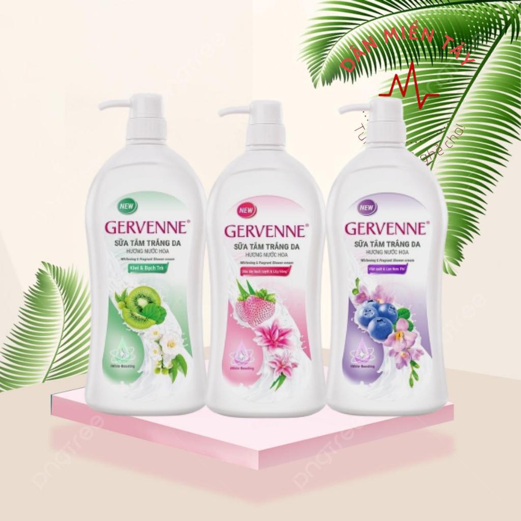 Sữa Tắm Gervenne 450g – Đủ Mùi Hương, Dưỡng Trắng Da, Hương Nước Hoa Quyến Rũ