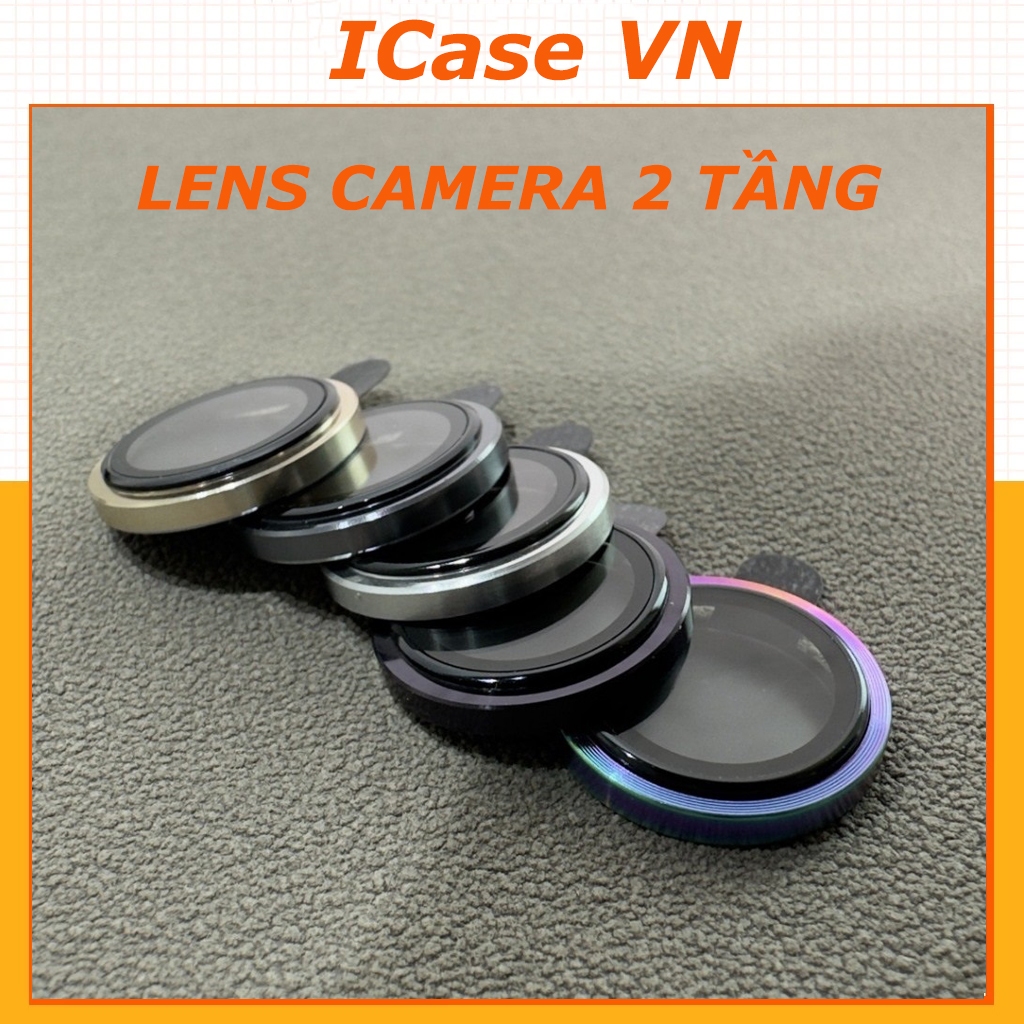 [Mua Từ 6Cái Sỉ Giá 3999đ] Bảo vệ camera iphone 2 tầng 17 16 15 14 13 12 11 Pro Max màu nguyên bản đẹp như zin mặt kính | BigBuy360 - bigbuy360.vn