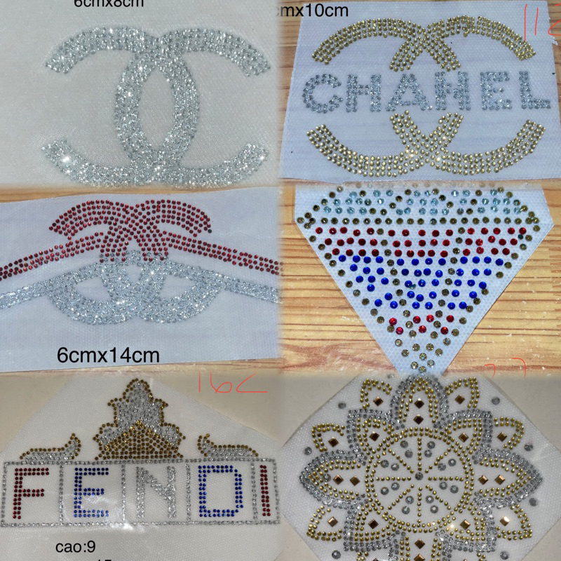 Tấm cườm ủi, đá ủi nhiệt thời trang đính áo mũ túi