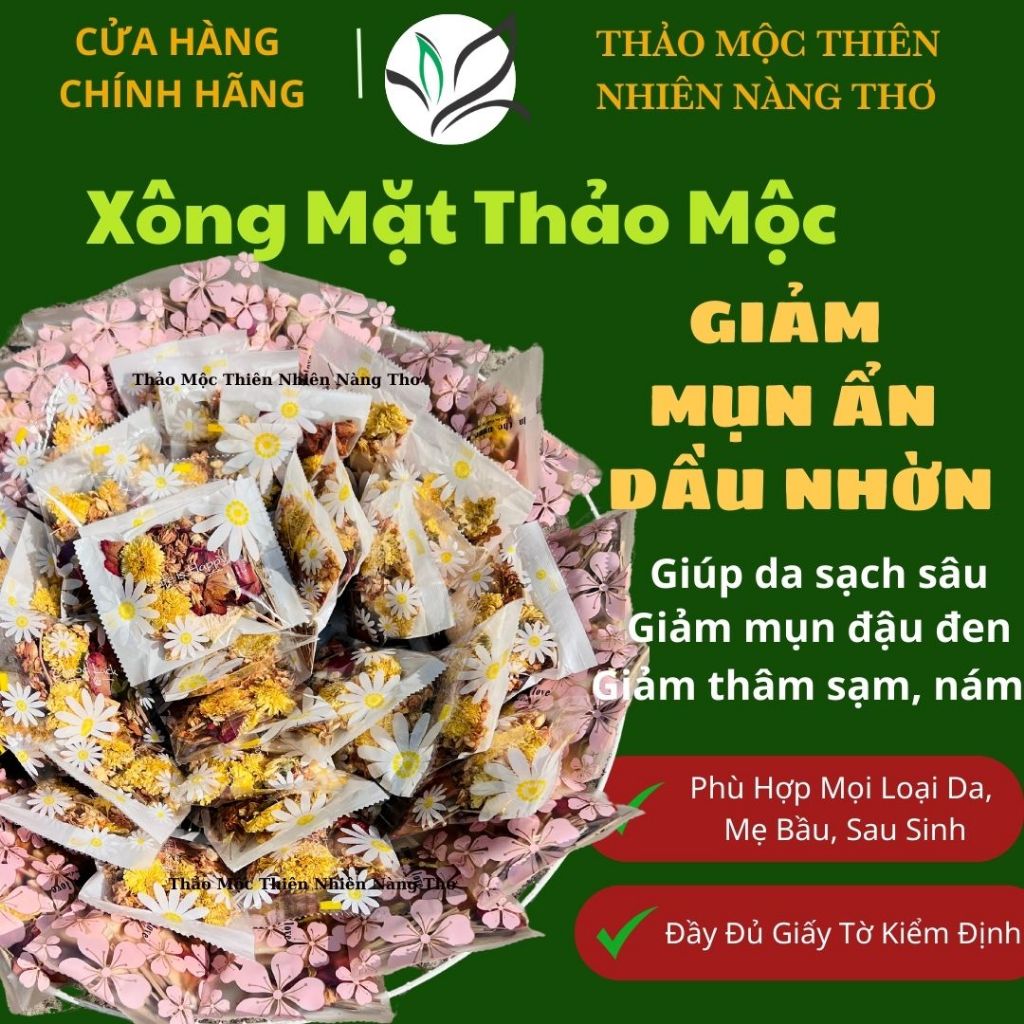 Xông Mặt Thảo Mộc ( Hoa Hồng ,Bưởi Sấy Lát,Lá Sả,Hoa Cúc, Hoa Lài) XM3