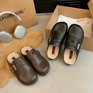 Dép sục chất da lót lông hàng đẹp QCCC LUCY