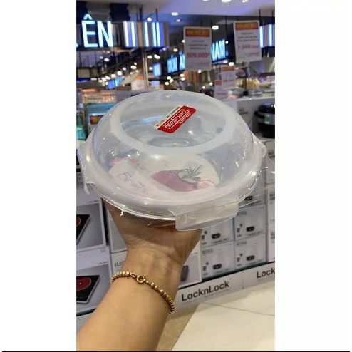 hộp thủy tinh lock & lock nắp vòm LLG883 18cm, chịu nhiệt chống tràn, mang cơm, hôp đựng thực phẩm