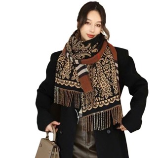  Khăn quàng cổ dạ lá Khăn choàng chất dạ ép mềm  quàng được cả 2 mặt  to 65*180cm 