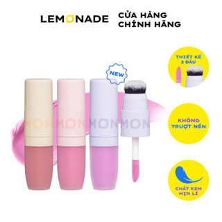 [MÀU MỚI VER 3] Má hồng dạng kem mịn lì Lemonade thuần chay perfect couple blush có đầu cọ tán
