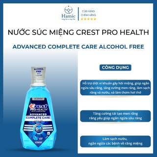 Nước Súc Miệng Crest Pro Health Advanced Complete Care 1 Lít Mỹ Giúp Làm Trắng Răng, Thơm Miệng