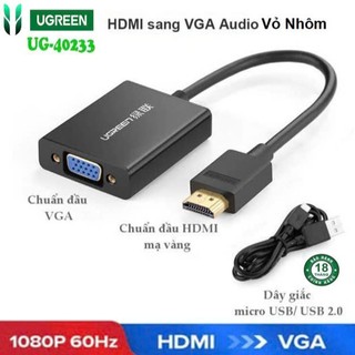 Cáp chuyển đổi hdmi to vga ugreen 40233 mm102 unitek y 6333 v128bbk