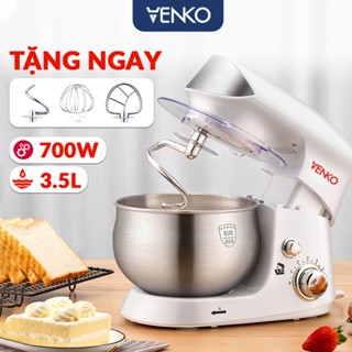 Máy nhào bột tự động VENKO, Máy đánh trứng, trộn hoặc nhồi bột, đánh kem, Tặng Kèm 3 Đầu Trộn