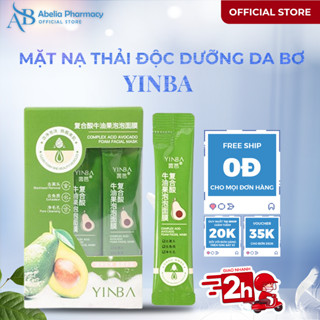 Mask Sủi Bọt Bơ Thải Độc YINBA - Mặt Nạ Bơ YINBA Thải Độc Trắng Da, Sach Lỗ Chân Lông, Trẻ Hóa Da