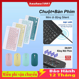  Bộ bàn phím chuột không dây bluetooth 10 Inch đầy màu sắc cho Android   ios   IPad   Macaron   máy tính bảng 