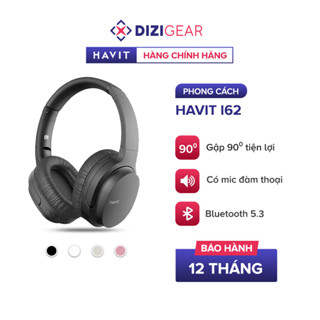 Tai Nghe Headphone HAVIT i62, Driver 40mm, Bluetooth 5.3, Nghe Đến 20H - Chính Hãng Dizigear
