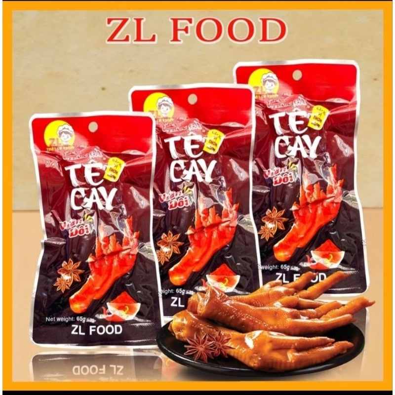 SỈ TÚI 30 GÓI (60 CHÂN) GÀ ĐÔI ZL FOOD GÓI 65G