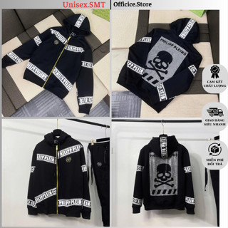Áo Khoác Hoodie Zip Nam Philipp Plein Phối Khoá Vàng Siêu Chất. Áo Hoodie Nam Nữ Phối Chữ Philipp Plein Chéo.