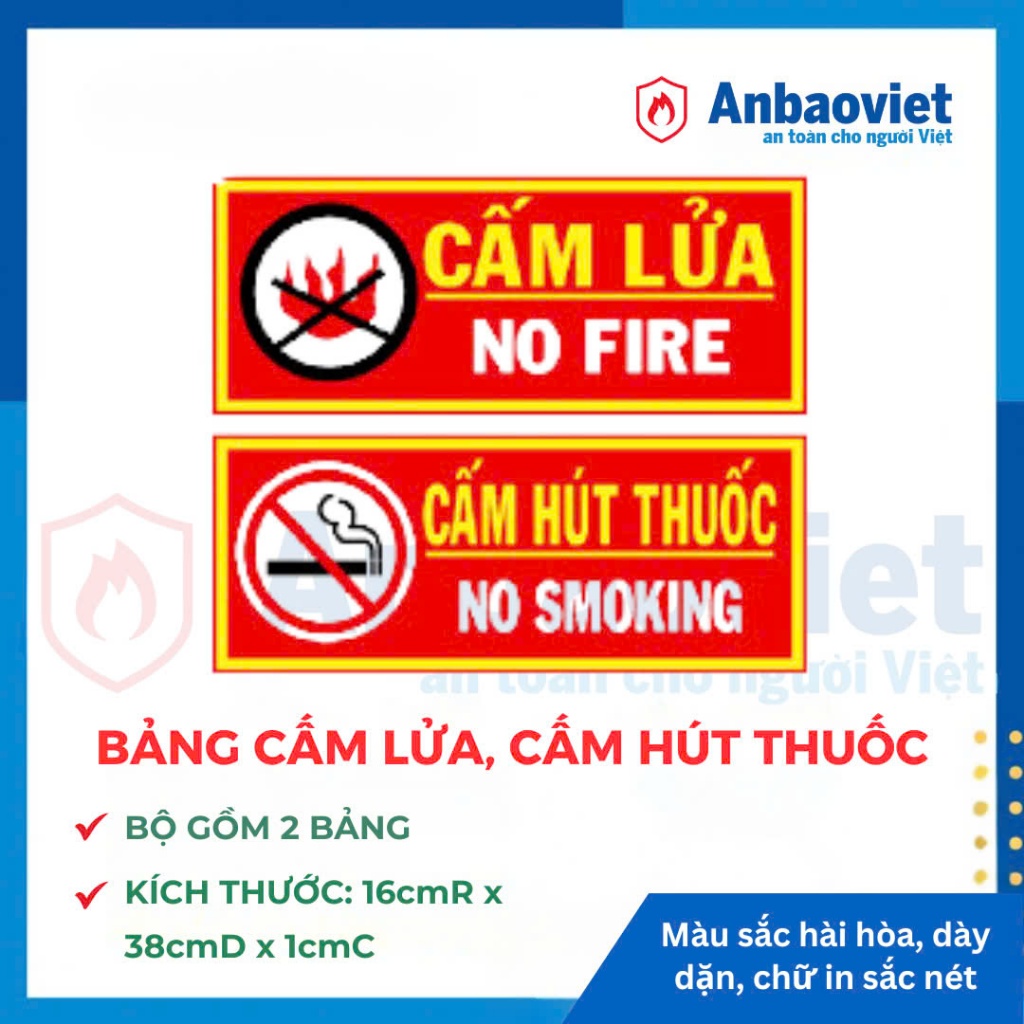 Biển báo Cấm hút thuốc, Cấm lửa