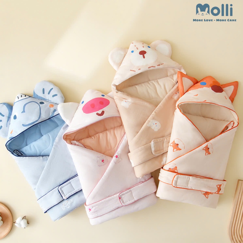 CHĂN Ủ CHẦN BÔNG ANIMAL MOLLI CHO BÉ
