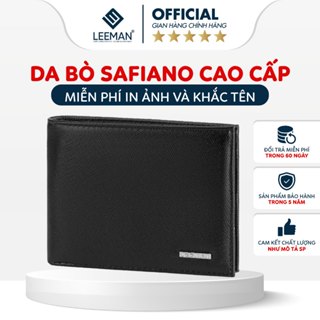 [ CÓ KHẮC TÊN ] Bóp Ví Nam Bellamy LEEMAN, Thiết Kế Nam Tính Sang Trọng, Thiết Kế Tinh Gọn