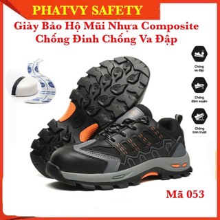  Giày Bảo Hộ Lao Động Nam SAFEGO MS53 Mũi Nhựa Composite Chống Va Đập Đế Lót Kevlar Đế Chống Đinh Chống Trơn-Tặng Vớ 