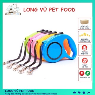 Dây dắt chó, dây dắt mèo đi dạo cuốn tự động 3m - Long Vũ Pet Food