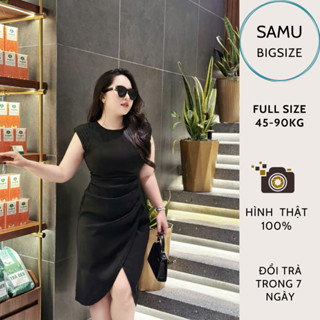 Đầm bigsize nữ dáng dài đi tiệc 45-90kg thiết kế cao cấp sang chảnh SAMU BIGSIZE