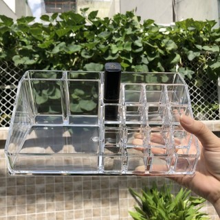 Khay Vuông Đựng Lọ Mực Và Mỹ Phẫm Chất  Mica Đúc Nguyên Khối Cao Cấp