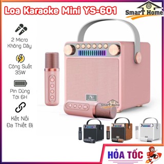Loa Karaoke Mini YS-601 Công Suất Tới 35W Bass Căng - Loa Bluetooth 2 Mic Hát Không Dây Nhiều Hiệu Ứng Tune